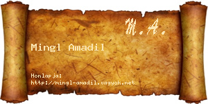 Mingl Amadil névjegykártya